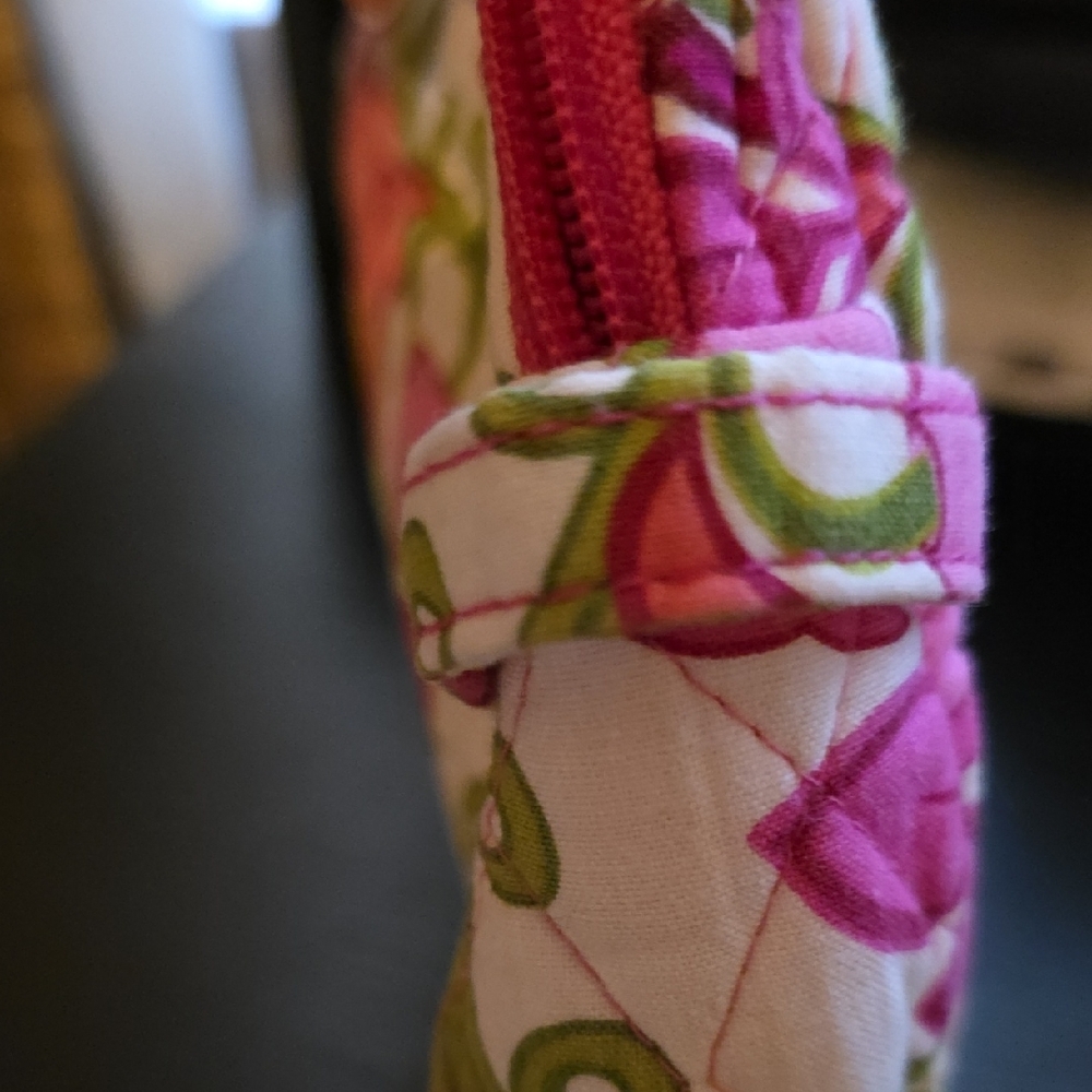 Vera Bradley Pink and Orange Floral Cosmetics Bag - Picture 4 of 5